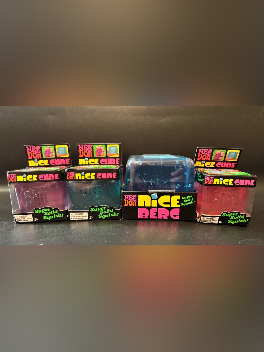 🧊 Schylling NeeDoh Bundle - 1 Giant Nice Berg & 3 Nice Cubes NIB